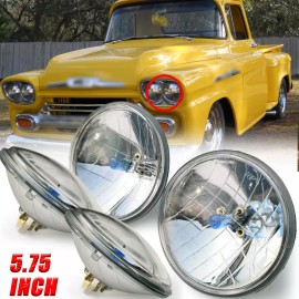 CHUSYYRAY 4pcs For Chevy 3100 Truck 1958 1959 5.75" Headlights Halogen Hi/Lo H5001 DOT