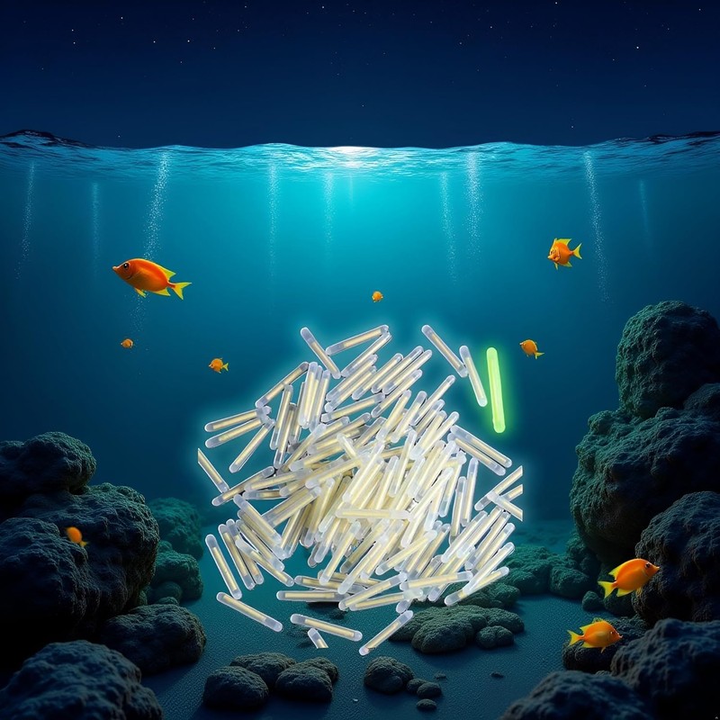 Junfamilee 100 Pcs 3mm Fishing Float Light Stick Fluorescent Lightstick