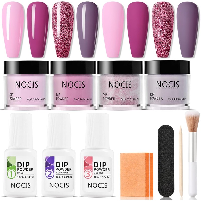 Kit de uñas en polvo de inmersión 4 colores –