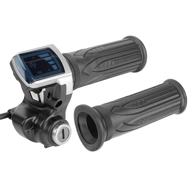 Throttle Handle 36V Half-Twist Throttle with LED Power Indicator Key