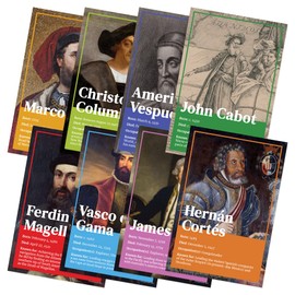 Quarterhouse Famous Explorers Poster Set, Social Studies Classroom Learning Materials for K-12 Students and Teachers, Set of 7, 12 x 18 Inches, Extra Durable