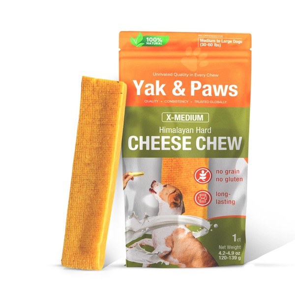 Yak & Paws Yak Cheese Dog Chew - X-Medium (4.2-4.9