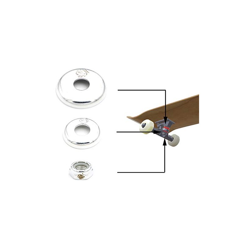 Skateboard Kingpin Nuts Truck Cup Washer Replacement Kit for Skateboard