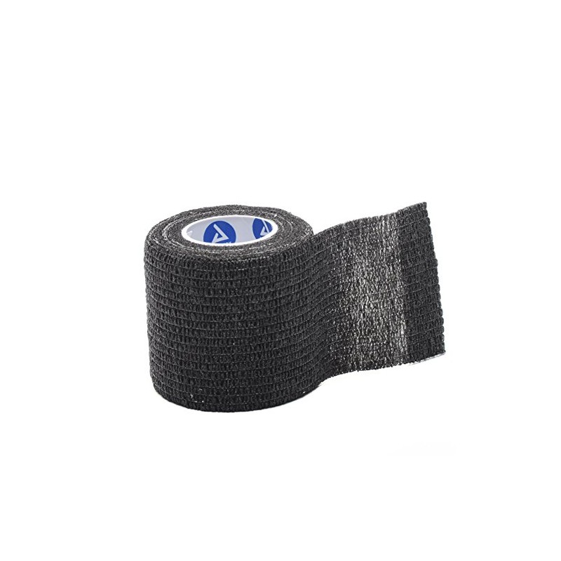 Sensiwrap Cohesive Bandage Wrap Black 2 Inch 3 Rolls Per