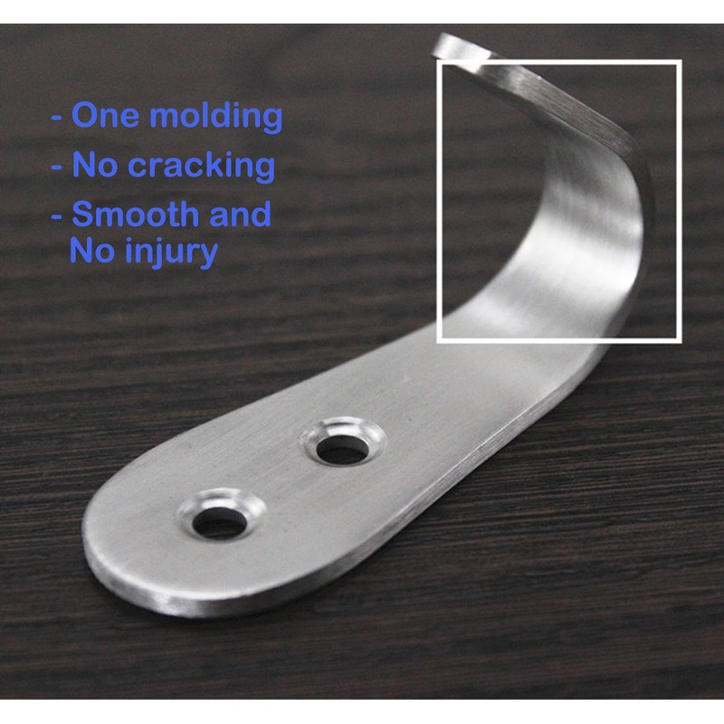 Deezio Extra Strong Stainless Steel Screw Single Hooks, Coat Hooks,