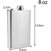 Willingood 2 x Stainless Steel Hip Flask and Funnel, 8