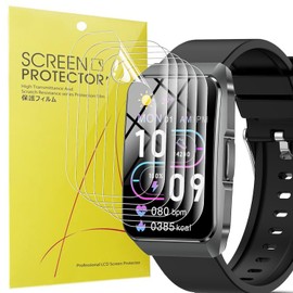 Blueshaweu Screen Protector Compatible with Marsyu 2025 Smartwatch Men Women 1.57 Inch ET650, HD Clear Flexible TPU Screen Protector [Pack of 6] Compatible with Marsyu ET650 Smartwatch (Transparency)