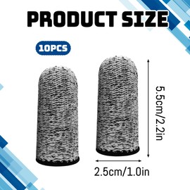 Finger Protectors 10PCS Cut Resistant Finger Cots Reusable Finger Sleeves Grey 5-Level Cut Resistant Thumb Protector for Work,Kitchen,Garden,Sculpture