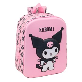 safta Kuromi 3D Kindergarten Backpack Adaptable to Pushchair Easy Cleaning Ideal for Children of Different Ages Comfortable and Versatile Quality and Resilience 22 x 10 x 27 cm, pink, M, Casual