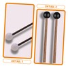 Kisangel 4 Pairs Steel Drum Mallets with Wooden Handles Rubber