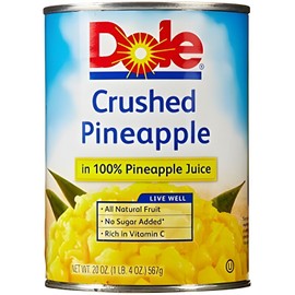 Dole, Pineapple Crushed in Juice, 20 Oz