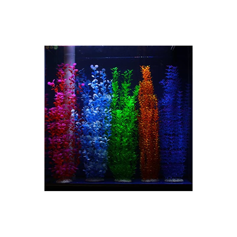 unootel Tall Plastic Aquarium Plants, Large Aquarium Decor, Fish Tank
