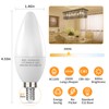 Ocixhbe E12 LED Candelabra Bulbs 60W Equivalent, 3000k Warm White,