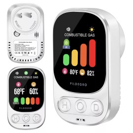 PILDEGRO HD05 3-in-1 Natural Gas Leak Detector Plug-in Combustible Gas Alarm