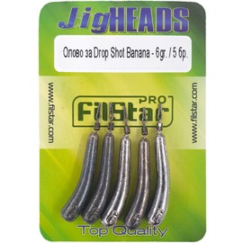 PRO FILSTAR Drop Shot Lead Set 5 x 6 g - Dropshot Lead Teardrop Shape Curved - Fishing Weights Set with Swivels - Fishing Weights - Jig Heads - Fishing Lead - Fishing Set - Fishing Weights - Fishing
