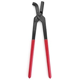 QWORK Horseshoe Pliers, 14" Horseshoe Nails Clincher, Hoof Nail Clincher Care Farrier Tool, Steel, Hoof Nippers, for Trimming Horse Hooves, 1 Pack