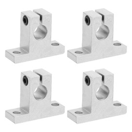 PATIKIL SK10 Aluminum Linear Motion Rod Rail Clamping Guide Support, 4 Pcs for 10mm Dia Shaft
