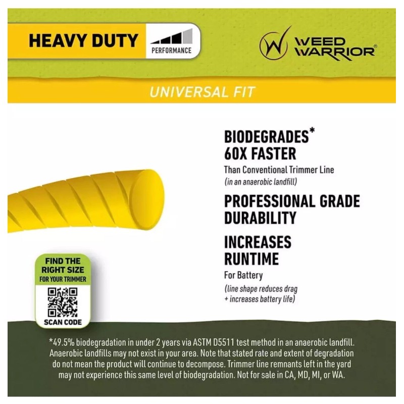 Weed Warrior New - Weed Warrior .095 in. x 750
