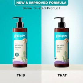 Pilgrim Spanish Rosemary & Biotin Anti Hairfall Shampoo for Reducing Hair Loss & Breakage 400ml | Rosemary shampoo for hair growth | Upto 95% stronger hairs | For all hair types | For Men & Women