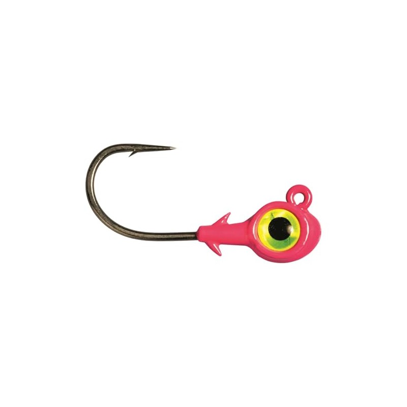 Z-MAN Trout Eye X Jig Head, 3 Pack Pink/Chartreuse 1/8