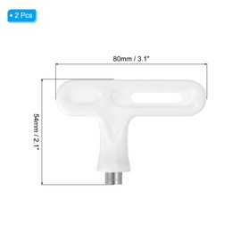 PATIKIL Steel Track Spikes Wrench, 2Pcs Sports Shoe Spikes Replacement Tool T Type Wrench Nail Puller for Track and Field Spikes Shoes, White