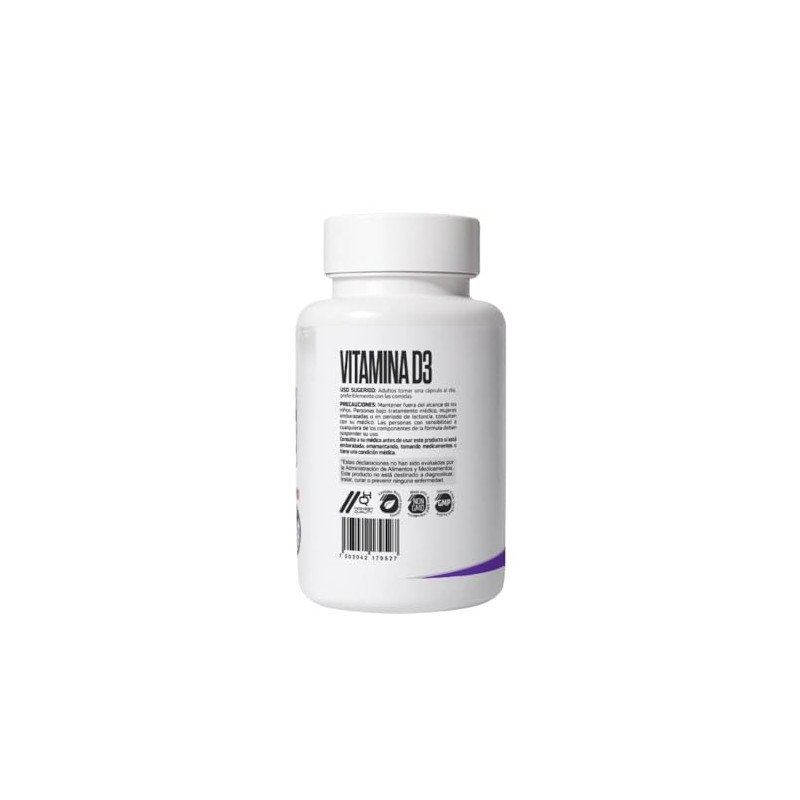 HUMANS HEALTH Vitamina D3 (Colecalciferol), 120 Cápsulas Softgel de Alta