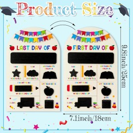PANTIDE Erster und Letzter Tag im Schulen Holzschild 1. Tag/Letzter Tag im Schulen Beidseitige DIY Platte für Kinderhort Vorschule Zurück Ins Schulfestdekoration Foto Zubehör
