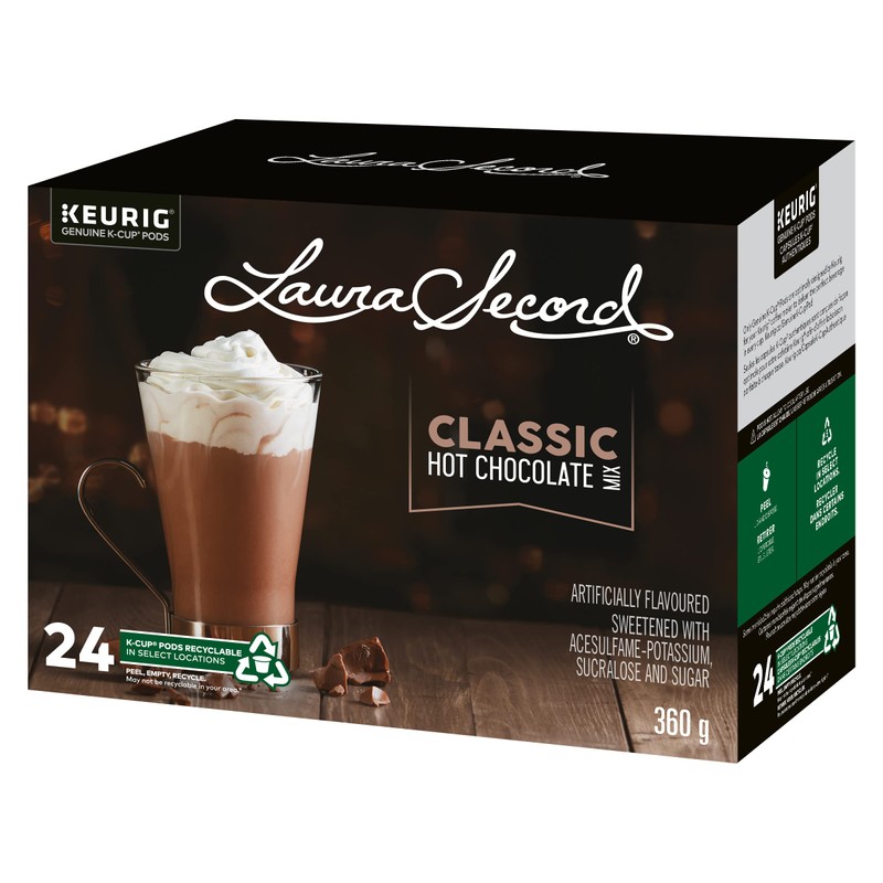 Laura Secord Hot Chocolate Mix K-Cups for Keurig Brewers, 24Count