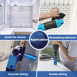 Diamond Core Drill Bit Set - BRSCHNITT Laser Welded Granite Hole Saw with 5/8-11 Thread for Granite Marble Solid Block Stone Reinforced Concrete,Dry or Wet Drilling (20/35/45/50mm+Adapter)