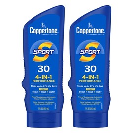 Coppertone Sport Sunscreen Lotion, Broad Spectrum SPF 30 Sunscreen Multi Pack, 7 Fl Oz, Pack of 2