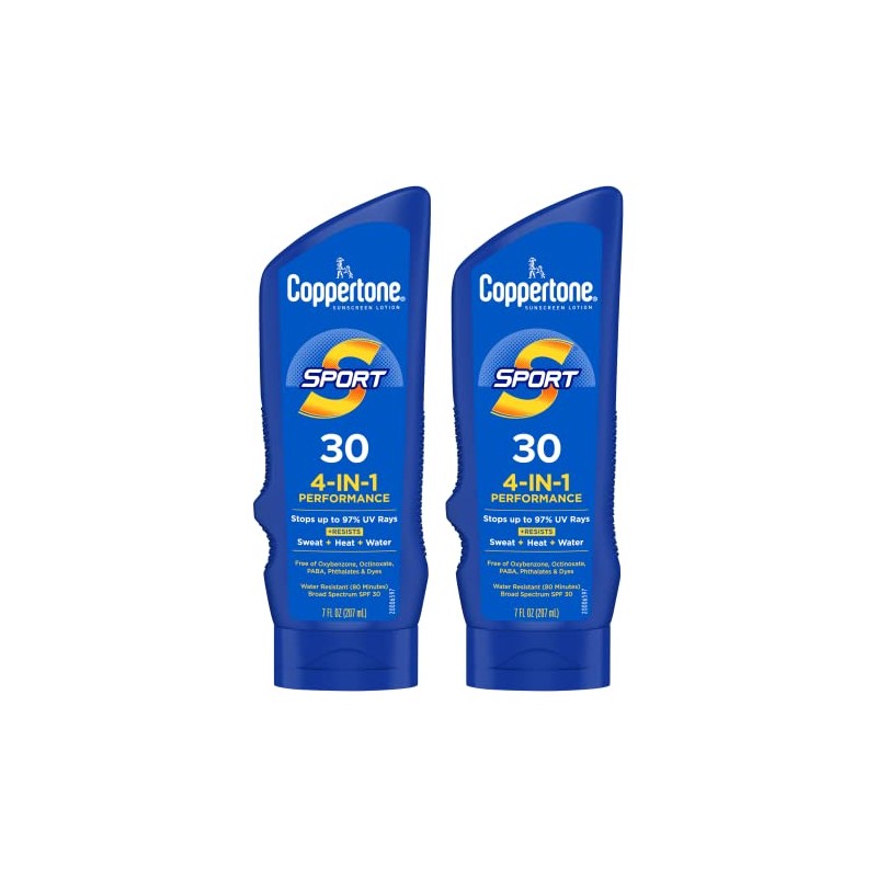 Coppertone Sport Sunscreen Lotion, Broad Spectrum SPF 30 Sunscreen Multi