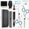 LS Tijeras Barbero Cabello Estilista Inoxidable Portátil Kit
