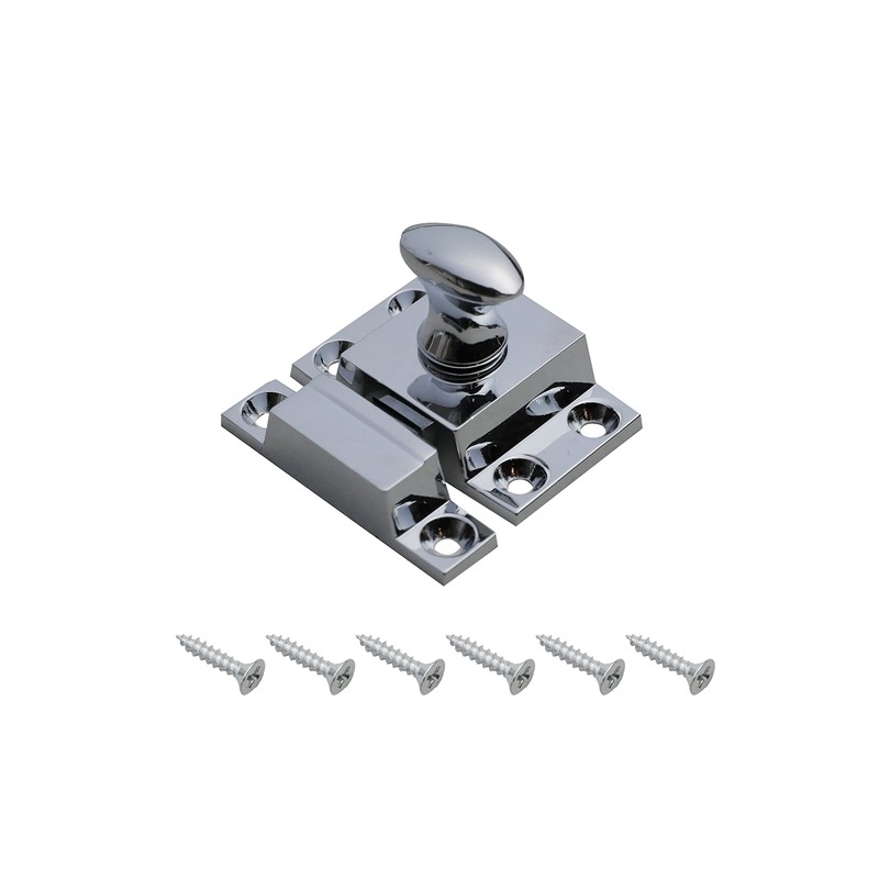 Chrome Turn Catches Harmac House® 2 Pack Twist Door Locks