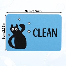 2pcs Double-Sided Black Cat Clean Dirty Dishwasher Magnet