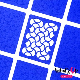 Whats Up Nails - Squiggles Vinyl Stencils for Nail Art Design (1 Sheet, 12 Stencils)