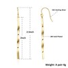 18K Gold Plated Sterling Silver Post Long Bar Dangle Earrings