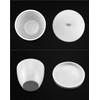 QWORK Lab Porcelain Crucible with Lid, 2 Pack, 50ml Capacity,