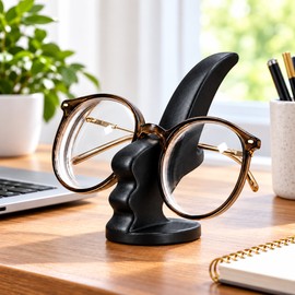 Elegant Side-Face Glasses Holder – Decorative Eyeglass Stand for Desk, Nightstand & Bedside Table