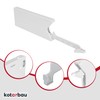 KOTARBAU® Universal Flap Fitting Lift II White PVC Flap Holder
