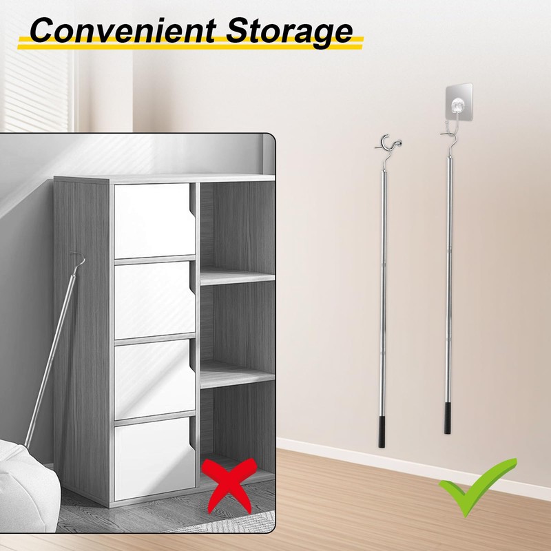 Attic Pull Down Hook System Kit - Heavy Duty Ladder