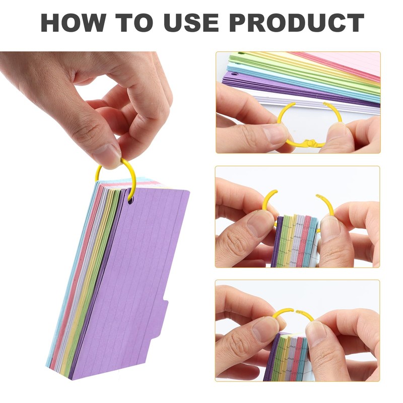300pcs Index Cards, Cue Cards Flash Cards Index Card Box
