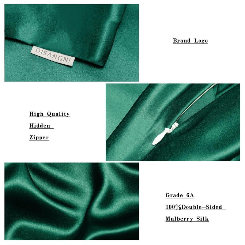 DISANGNI 100% Natural Mulberry Silk Pillow case for Hair and