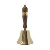Traditional school library hand bell with wooden handle