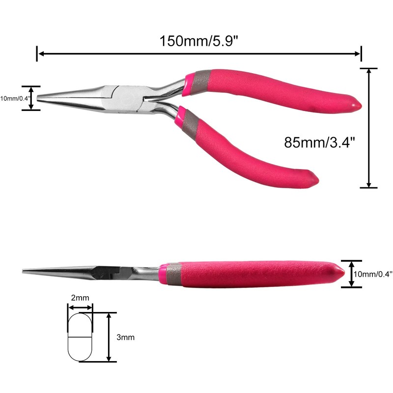 SPEEDWOX 6 Inch Needle Nose Pliers Smooth Jaws Long Nose