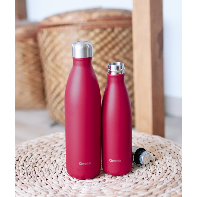 Qwetch - Matt Thermos Flask - Raspberry 500 ml -