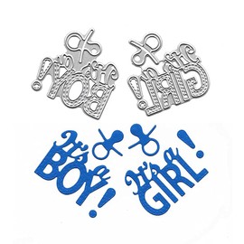 Baby Boy and Baby Girl Cutting Dies,DIY Scrapbooking Artist Metal Cutting Dies Stencils Frame Craft Cutting Die Embossing Stencil For Handmade Paper Card Making Scrapbooking