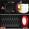 LATERN Pack of 60 Christmas Baubles Clear Acrylic Discs Ornaments,