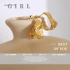GAUEIOUR Chunky Gold Earrings for Women Hypoallergenic Open Huggie Teardrop