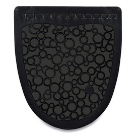 Fresh Products P Shield Urinal Mat for Floor Protection Highly Absorbent Neutralizes Odors Slip Resistant Long lasting Made In USA 6 Pack in Black