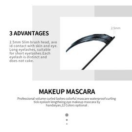 Volumizing Mascara with Long-Lasting Formula, Silver Tube, Black